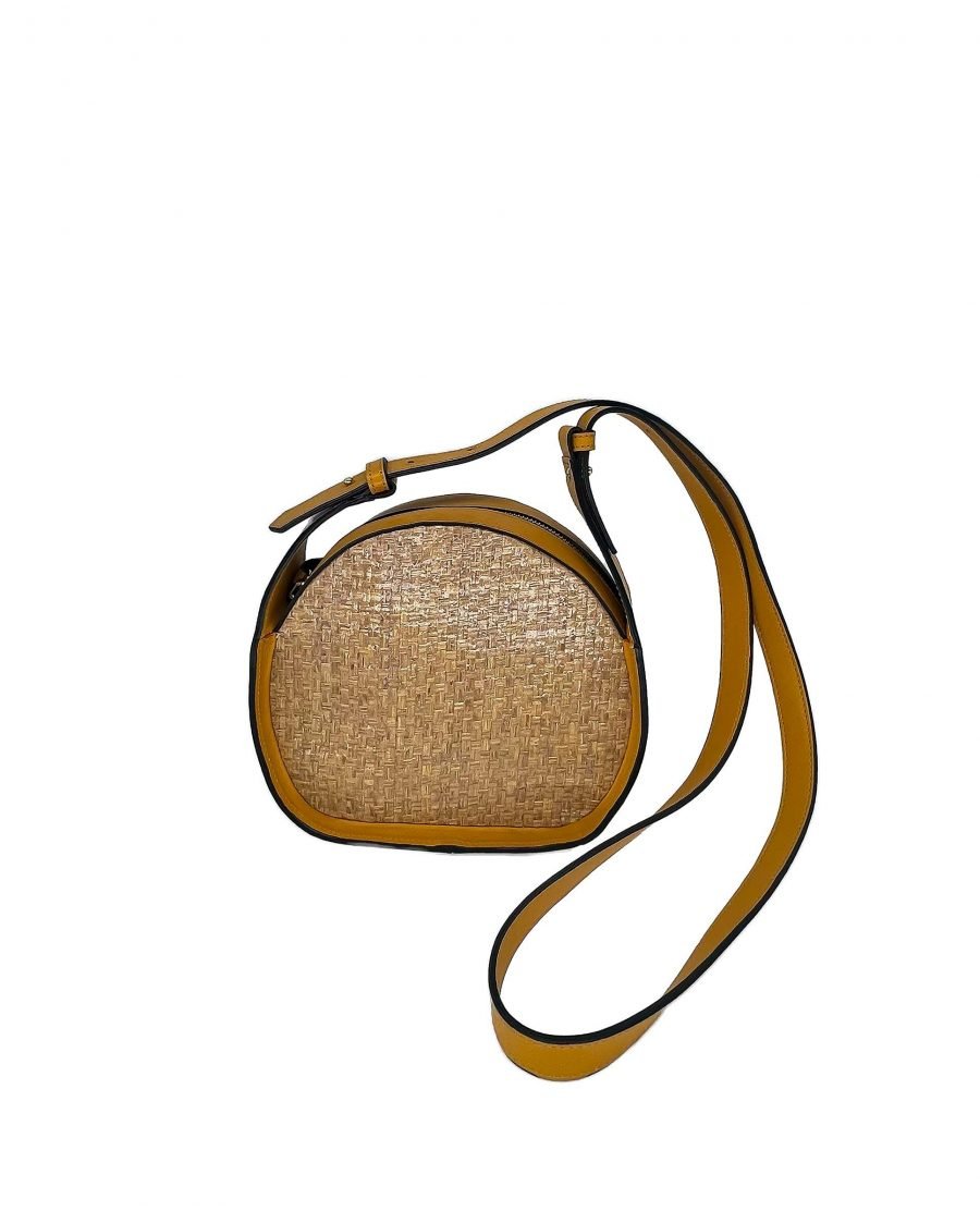 Bolso redondo pequeño camel